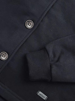 Толстовка на пуговицах 22-0235 черный - Mini maxi фото 7