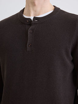 Bisiklet Yaka Erkek Triko Kazak