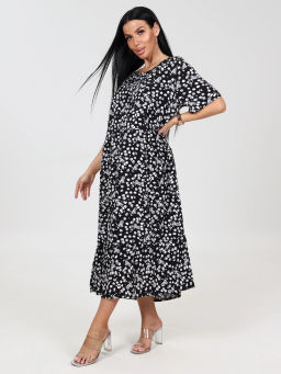 Платье женское, цвет черный белый