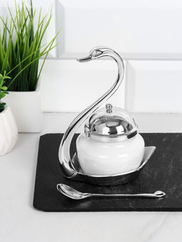 Сахарница Лебедь с ложкой / SWS-990 /уп 60/ - Галеонтрейд фото 4