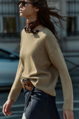 PLAIN KNIT WOOL SWEATER - Zara фото 3