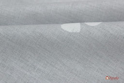 Поплин Белые цветочки под набойку на сером, ш.2.2м, хлопок-100%, 115гр/м.кв - Купава фото 3