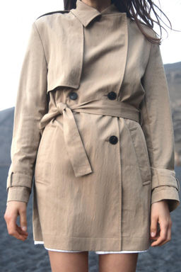 BELTED KNEE-LENGTH TRENCH COAT - Zara фото 4