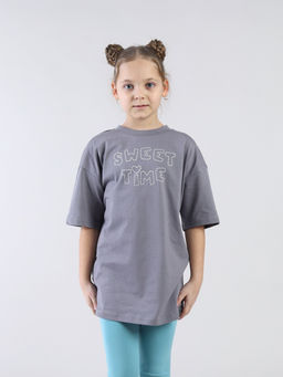 CRB wear / CSJG 64024-23-433 Футболка для девочки,серый/Ex.Cherubino