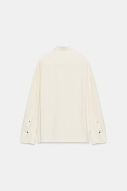 BLUSA LAZADA PLIEGUES ZW COLLECTION / Crudo - Zara фото 8