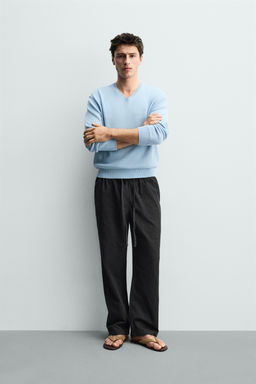 PANTAL?N CINTURA JOGGER RELAXED FIT / Negro