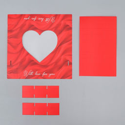 Цена за 5 шт. Коробка для конфет, кондитерская упаковка, 9 ячеек, «Любовь», 14.7×14.7×3.5 см