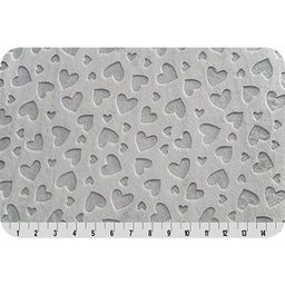 PEPPY Плюш EMBOSSED HEART ФАСОВКА 48 x 48 см 455 г/кв.м 100% полиэстер SILVER