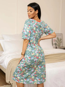 Халат женский, цвет зеленый