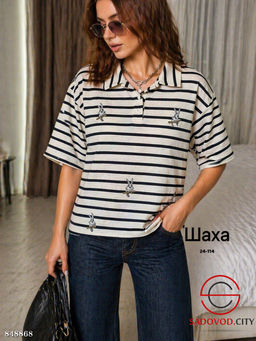 Футболка женская в полоску - Bruno фото 2