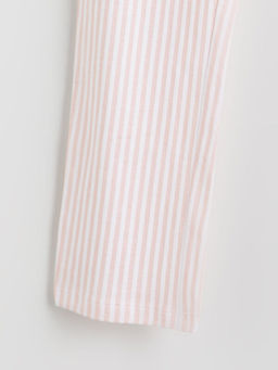 Beli Lastikli ?izgili K?z ?ocuk Pijama Alt