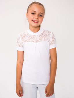 Водолазка с кружевами короткий рукав - Мариша фото 5