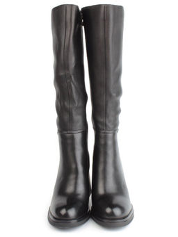 02-FN935-1M BLACK Сапоги зимние женские (натуральная кожа, байка, натуральный мех)