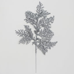 Цена за 10 шт. Декоративная веточка Изумление серебряная, 0.3?12?28 см