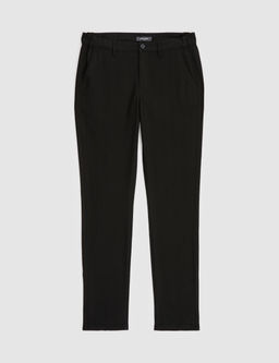 Siyah Slim Fit Kanvas Pantolon