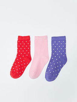 Desenli K?z ?ocuk Soket ?orap 3l?