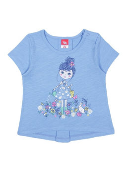 CRB wear/CSB 62086 Футболка для девочки, голубой/Ex.Cherubino  фото 2