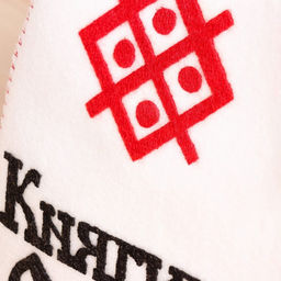 Шапка для бани и сауны «Княгиня Ольга», полиэфир 70%, шерсть 30%, с аппликацией