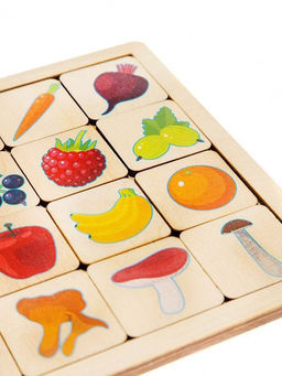 Игра развивающая деревянная Овощи-Фрукты-Ягоды-Грибы - Десятое королевство фото 2