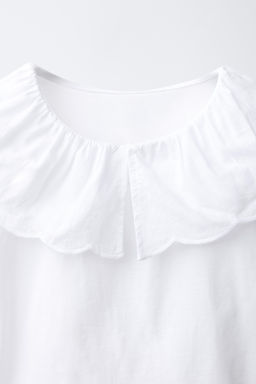 CAMISETA ROM?NTICA CUELLO BOBO / Blanco - Zara фото 4