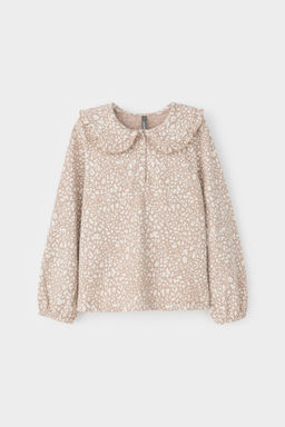 КР 302562/темно-бежевый,леопард к489, блузка