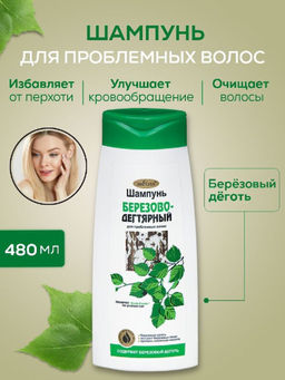 Шампунь для волос Березово-Дегтярный, 480мл