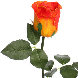 Цветок искусственный "Natur" 50см Розочка оранжевая