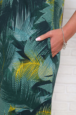 Платье трикотажное с карманами, хаки (926-2) - Плиона фото 14