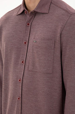 Мужская бордовая трикотажная рубашка Неожиданная скидка в корзине - U.s. polo assn фото 7