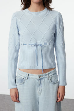 Mavi Kurdele/Fiyonk Detayl? Triko Kazak TWOAW25KZ00225