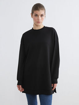 Bisiklet Yaka Kad?n Sweatshirt Tunik
