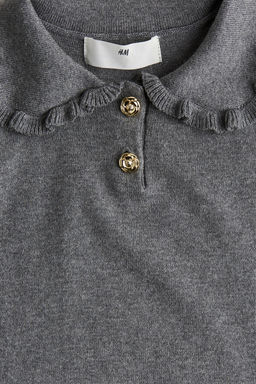 Vestido de punto fino con ribetes de volante - H&m фото 5