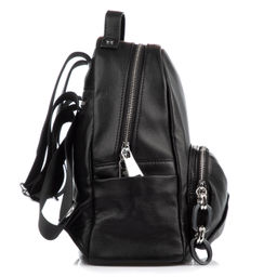 6157 black, женский кожаный рюкзак Barcelo Biagi