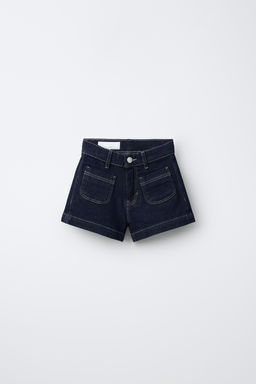 BERMUDA DENIM STRETCH BOLSILLOS / Azul