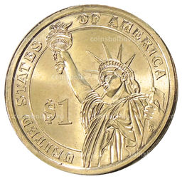 Монета 1 доллар 2012 года D США 24-й президент США Гровер Кливленд