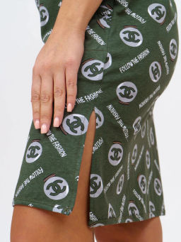 Халат женский, цвет зеленый