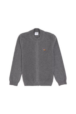 Кардиган U.S. Polo Assn серый меланж из хлопка