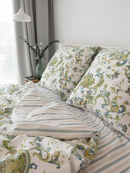 Комплект постельного белья 1,5-спальный белый бязь