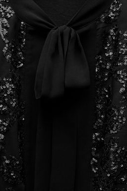 SEQUIN JACKET WITH TIE - Zara фото 7