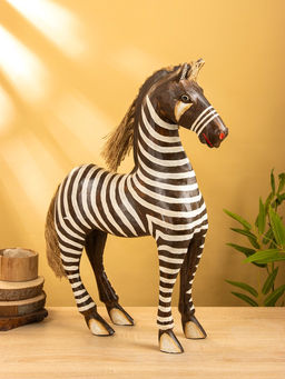 Сувенир «Зебра», 40×14×60 см, дерево, бело-коричневый