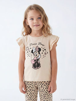 Minnie Mouse Bask?l? K?z ?ocuk Bluz ve Tayt