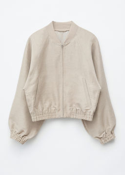 Chaqueta en mezcla de lino