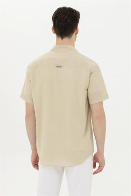 Мужская рубашка цвета хаки с коротким рукавом - U.s. polo assn фото 12