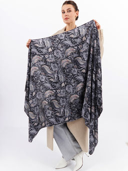 Большой, мягкий, тонкий и очень нежный двусторонний палантин с рисунком - Tantino фото 9