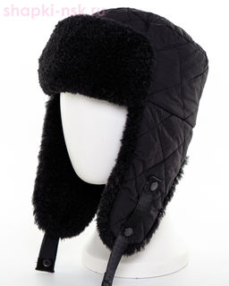 Тиффани плащевка стеганая хит Ушанка женская (56-58)