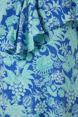 TRENDYOLMILLA Siyah Maxi Dokuma Volanl? Plaj Elbisesi TBESS19WY0004 фото 20