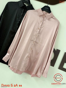 Рубашка нарядная оверсайз со стразами - Bruno фото 4