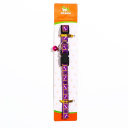 Ошейник двухслойный с фастексом Косточки и лапки, 30 х 1 см, фиолетовый - Пижон фото 4