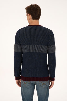 Erkek Slim Fit Bisiklet Yaka Lacivert Kazak - U.s. polo assn фото 5