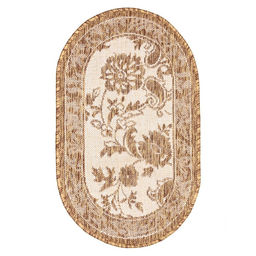 Ковер Эко овальный 50х80 см, ПП 100%, джут